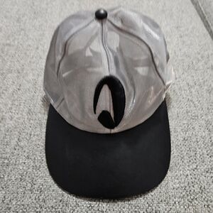 VINTAGE STAR TREK 1998 WORLD TOUR Hat SILVER Coated Mesh Adjustable Base…